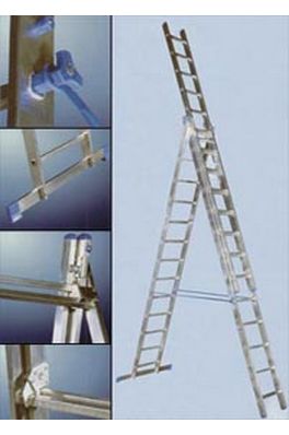VHR 3x11 HK - трехсекционная лестница-стремянка